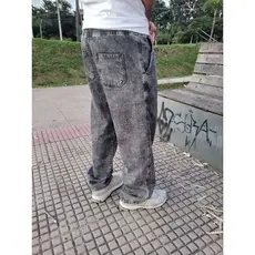 CALÇA BALÃO BAGGY PRETO GRAFITE ESTORNADA