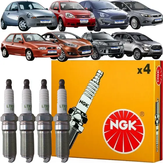 Jogo de Vela Original NGK Ecosport Fiesta Focus Ka 2002 a 2019