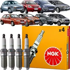 Jogo de Vela Original NGK Ecosport Fiesta Focus Ka 2002 a 2019