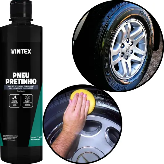 Pneu Pretinho Brilho Intenso Abrilhantador Vonixx 500ml