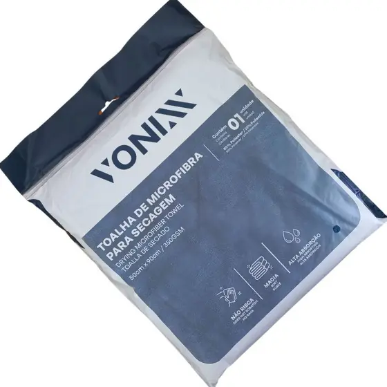Toalha Microfibra Secagem Automotiva 50x90cm 350GSM Vonixx