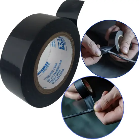 Fita Isolante Profissional Antichamas 10 Metros x 19mm Preta