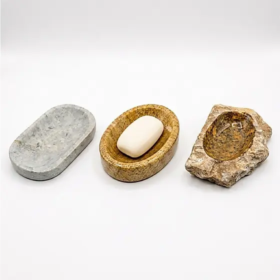 Saboneteira em Pedra Sabão Natural Artesanal - Diversos Acabamentos