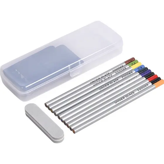 10 Cores/Conjunto De Cerâmica Arte Caixa De Lápis De Cor Pintado À Mão Pintura E Coloração Ferramentas De