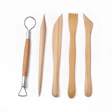 5Pcs/set Terno De Cerâmica Modelagem De Cera Ferramentas De Escultura Esculpir Argila Alisamento Polímero Shapers