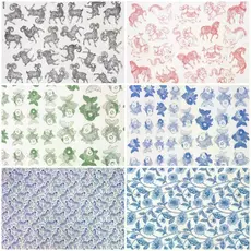 1 Pçs Nova Cerâmica Underglaze Decalque Papel Cor Padrão Transferência Adesivo De Alta Temperatura Ferramenta Aplicação