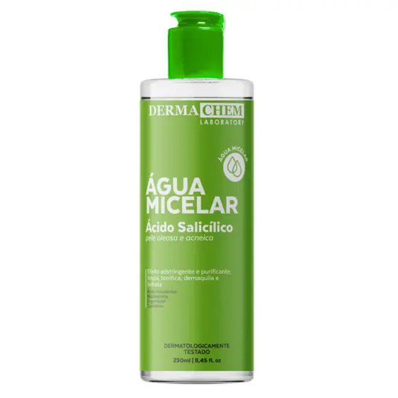Água Micelar Ácido Salicílico Dermachem Controle Oleosidade e Acne 250ml