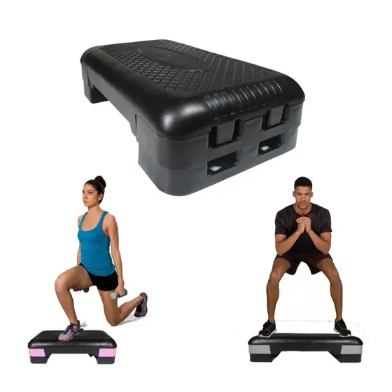 Step Polietileno Altura Ajustável Academia Exercícios Fit