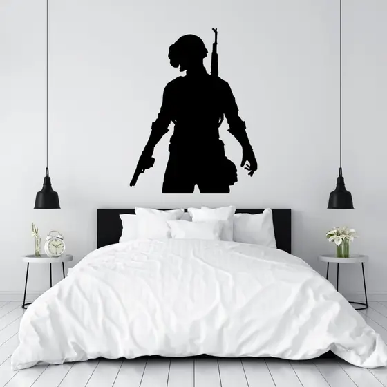 Quadro aplique de parede decorativo pubg mobile