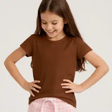 Camiseta Infantil Criança 100% Básica Manga Curta Unissex Masculina e Feminino Básica