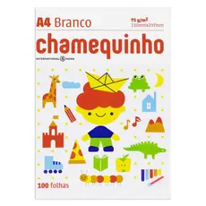Pacote de Folha Sulfite branco A4 210mmx297mm 100 folhas Chamequinho