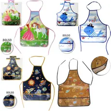Gedex Avental Escolar Infantil com Bolso Estampado Poliéster 50cm 1 unidade