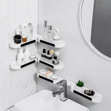 Saboneteira Porta Shampoo Com Adesivo Suporte Para Banheiro Sabonete Sabão Rack De Multiuso Prateleira Dobrável Com Autoadesivo