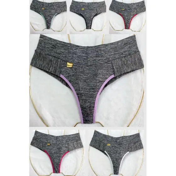 kit Calcinha Fio Duplo Cós Alto Forro 100% Algodão No Mescla.