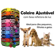 Coleira para cachorro e gato ajustável