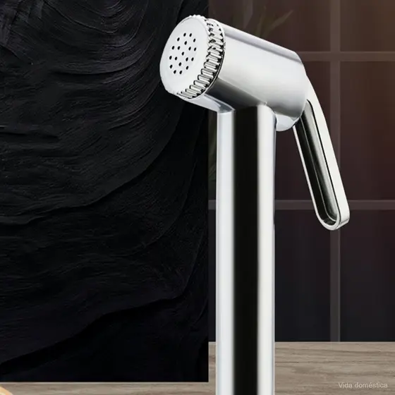 1 Kit Ducha HigiêNica Para Banheiro Completa Luxo Metal Inox NúCleo Da VáLvula De Cobre 1,2m Chuveirinho Promoção
