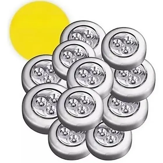 1/3/5 LED Adesiva sem Fio (03 Lâmpadas dentro da LED) Touch de Segurança Portátil para Armário