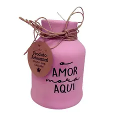 Leiteira Rosa Moderna/Decorativa Ceramica