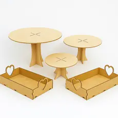 Kit Ideal Para Mesa Do Bolo Suporte Para Doces De Aniversário
