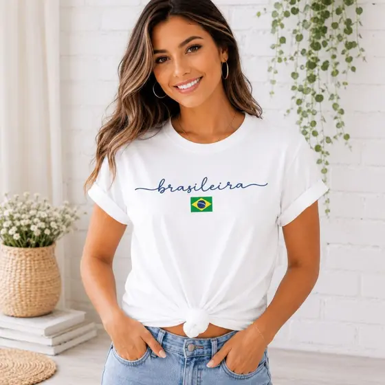 Camiseta Feminina Copa Brasileira Estilo E Conforto Torcedor Linha Premium