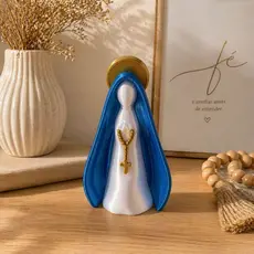 Escultura Nossa Senhora Aparecida Minimalista Decorativa Religiosa Presente Fé Proteção Lar