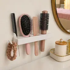 Porta Escovas e Pentes para Banheiro Organizador Compacto com Fixação Adesiva