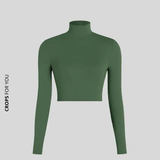 Blusa Cropped Canelado Diversas outras Cores Básicas