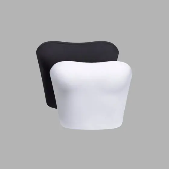Kit 2 Croppeds Tomara que Caia com Forro | Top Faixa Básico Preto e Branco