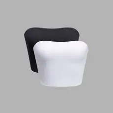 Kit 2 Croppeds Tomara que Caia com Forro | Top Faixa Básico Preto e Branco