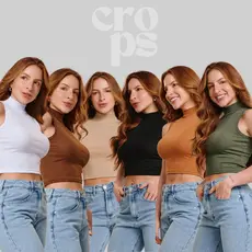 Kit 6 Blusas Cropped Feminino Canelados Gola Alta Verão