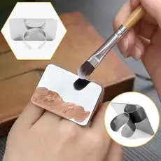 Paleta De Base De Aço Inoxidável Maquiagem E Placa De Quadrada De Arte De Unha F0F7