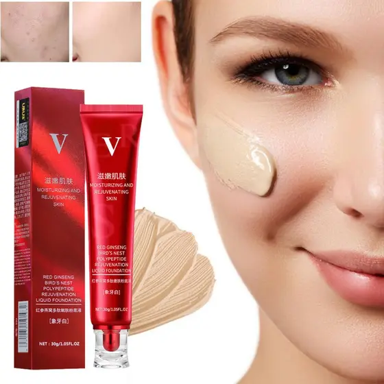 FV Base Líquida/Corretivo Vermelho/Sem Manchas/À Prova D'água/Maquiagem/Com Formato De Pássaro/Nutrição/BB Cream 30g
