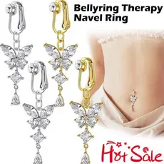 Anéis De Barriga Falsos De Decoração Elegante Feminina , Acessórios Decorativos Requintados De Piercing Na Moda