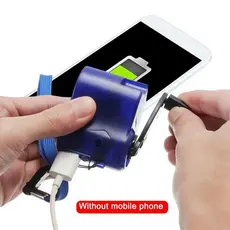 Fonte De Alimentação De Emergência Carregador De Manivela Usb Gerador De Mão Móvel Para Viagens Ao Ar Livre