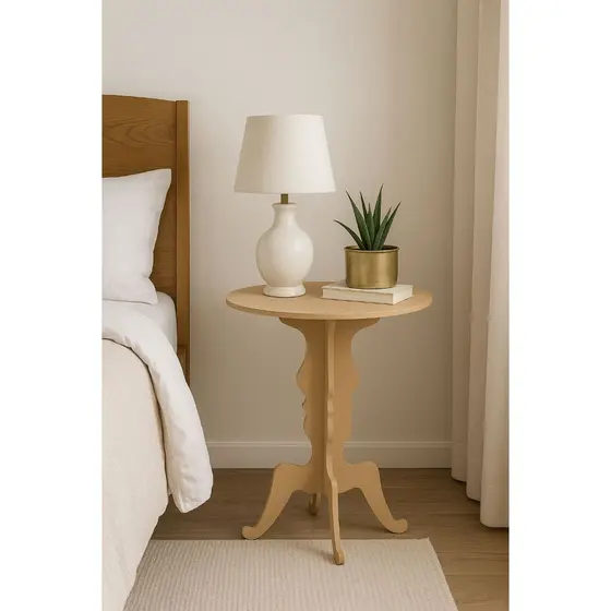 Mesa de canto tipo colonial em mdf criado mdf