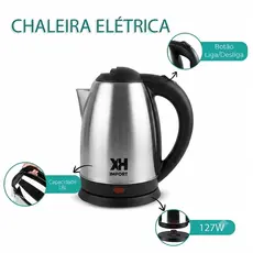 Chaleira Elétrica Térmica Bule Com Tampa Inox 1,8L110V/220V