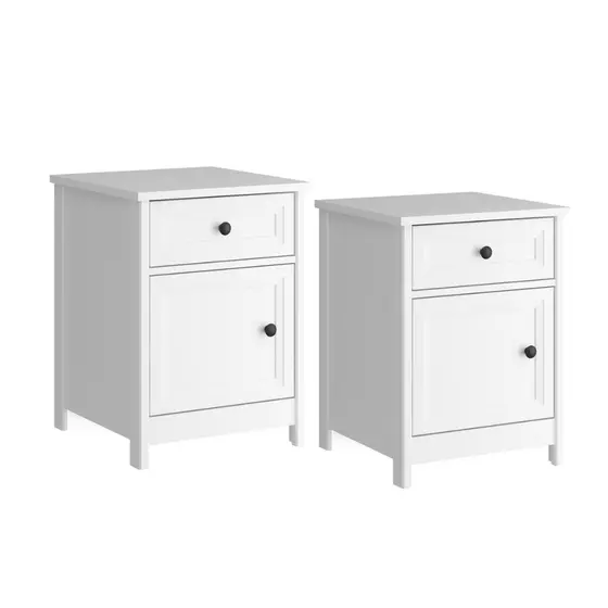 Mesa de Cabeceira Ditália Conjunto com 2 un. DM-114 Branco