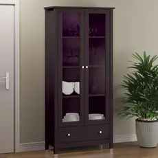 Cristaleira com iluminação 2 Portas 1 Gaveta Ditália E-954