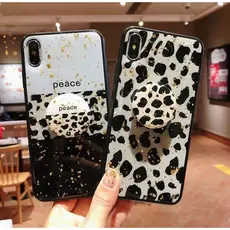Capa de onça com brilho com pop socket