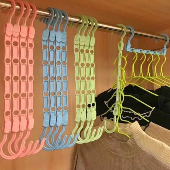 3 UNI Cabide Mágico De 5 Furos , Poupe Espaço , Gancho Organizador De Roupas