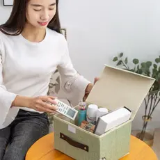 Caixa Organizador Dobrável Retrátil PEQUENA De Pano, Roupa Objetos Brinquedos Cosmético