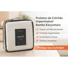 Capa Colchão Bambu Solteiro Casal Queen King Protetor de Colchão Silencioso Impermeável Bamboo Kacyumara