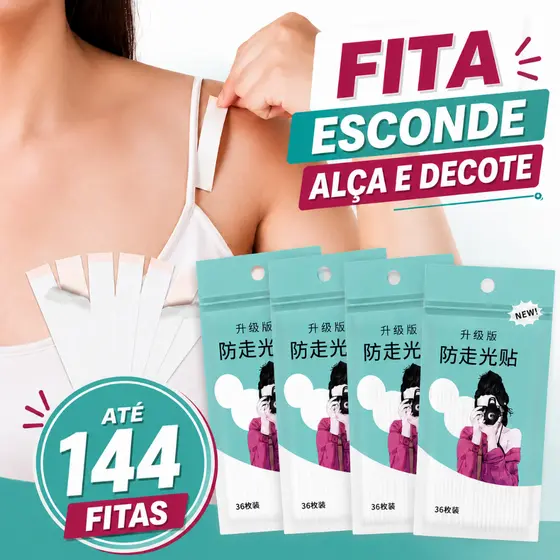 Até 144 Fitas Fashion Adesivo Fita Esconde Alça e Decote Tape Discreto