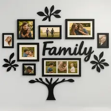 Mural de Fotos Família em MDF - Árvore Decorativa Grande 117x120cm