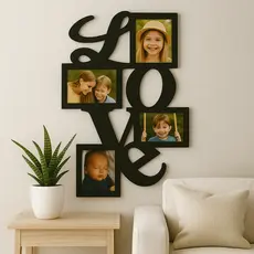 Mural de Fotos MDF 10x15 - 4 Fotos | Namorado, Amor, Love, Presente Criativo