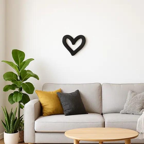 Coração em MDF para Parede – Decoração Criativa com Envio Rápido