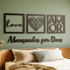 kit 3Quadro Decorativo em MDF 3mm – Design Sofisticado e Inspirador