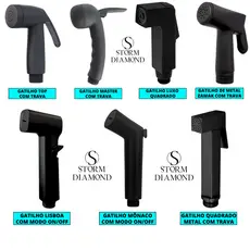 Gatilho Chuveirinho Preto Fosco Diversos Modelos Para Banheiro Ducha Higiênica Chuveiro Pet Shop