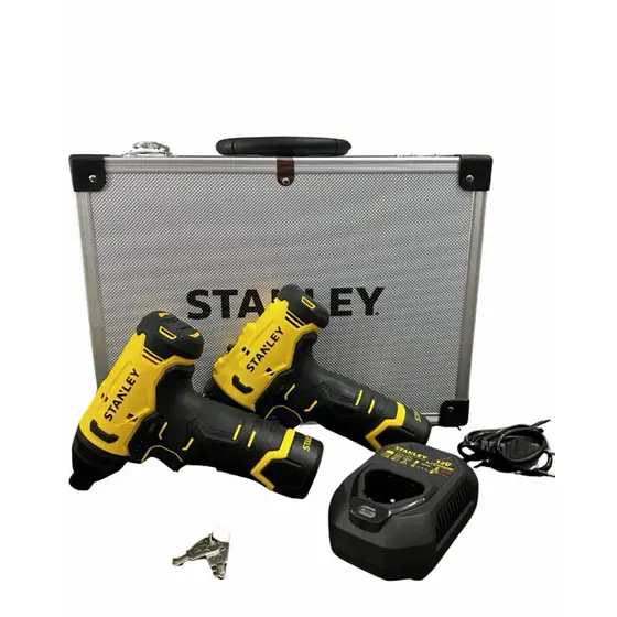 combo 12v Parafusadeira/Furadeira impacto 12v 10mm + Parafusadeira Impacto 1/4 12v Stanley