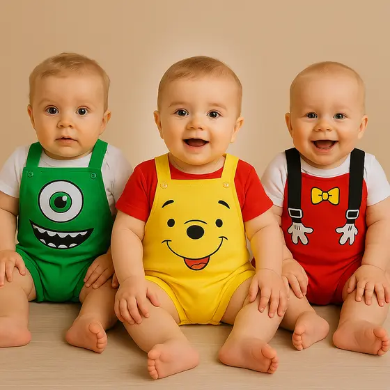 Jardineira bebê / Mesversário/ Body/ conunjunto 100%algodão